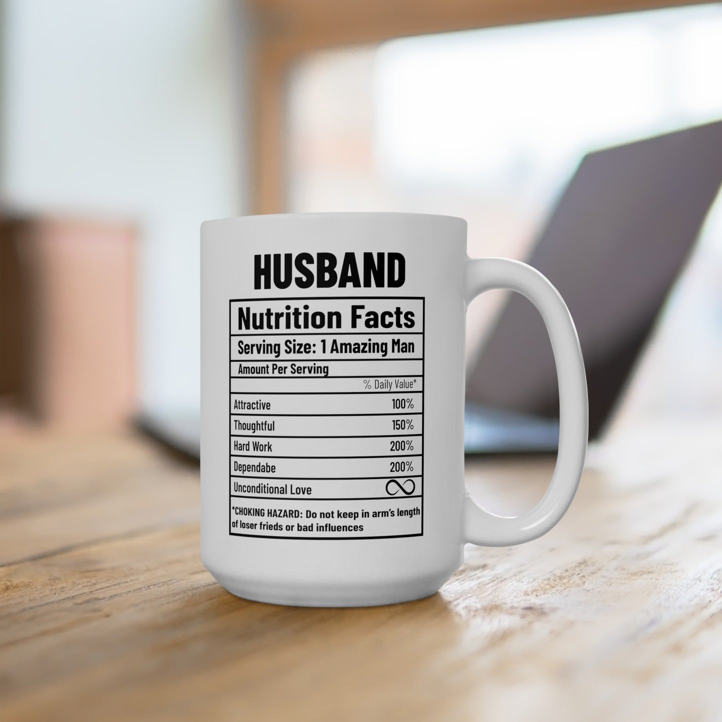 To My Husband | Nutrition Facts Ceramic Mug, (11oz, 15oz)