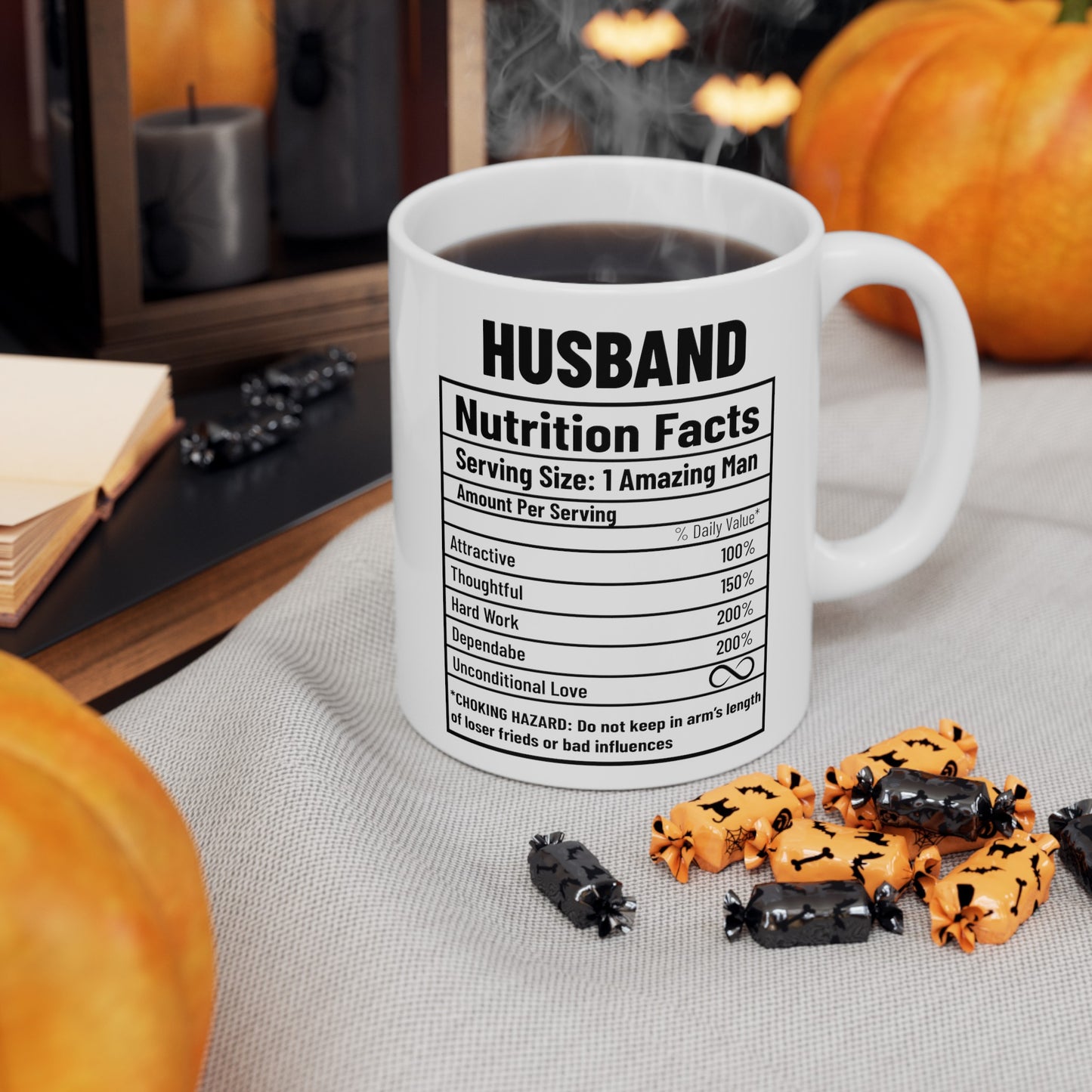 To My Husband | Nutrition Facts Ceramic Mug, (11oz, 15oz)