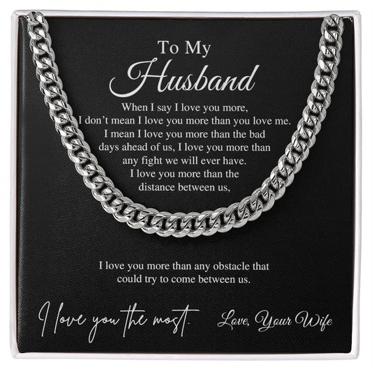 To My Husband | Cuban Link Chain