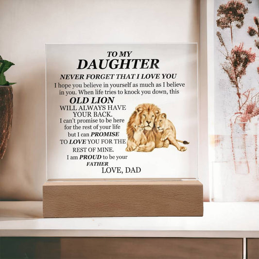 To My Daughter | Square Acrylic Plaque